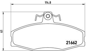 Jarrupalasarja, levyjarru, SKODA,VW, 004532247A, 004532247P, 004532249A, 004532251A, 115430261, 115430284, 115430285, 6U0698151, 6U06981