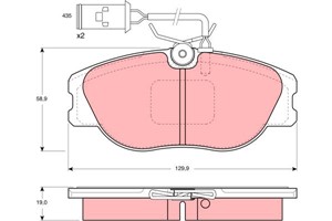Jarrupalasarja, levyjarru, Etuakseli, ALFA ROMEO 164, FIAT CROMA, TIPO, LANCIA DEDRA, DEDRA SW, DELTA I, DELTA II, THEMA, THEMA SW, 0000