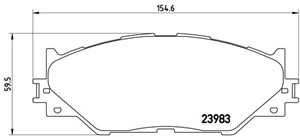 Jarrupalasarja, levyjarru, Etuakseli, LEXUS IS II, IS III, IS C, 0446553020, 0446553040