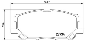 Jarrupalasarja, levyjarru, Etuakseli, LEXUS RX, 044650W070, 0446548080, 0446548100, 0446548110, 477460W05000, 477460W07000