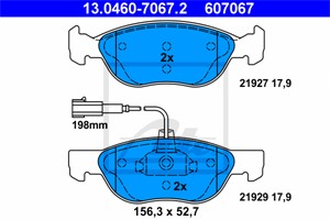 Jarrupalasarja, levyjarru, Etuakseli, ALFA ROMEO 145, 146, 71753043, 77362300, 9947776