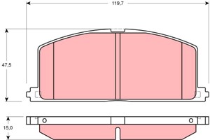 Jarrupalasarja, levyjarru, Etuakseli, TOYOTA PASEO Coupé, STARLET, 04465-16120