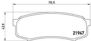Jarrupalasarja, levyjarru, Taka-akseli, LEXUS,MITSUBISHI,TOYOTA, 0446660010, 0446660020, 0446660040, 0446660050, 0446660060, 0446660080,