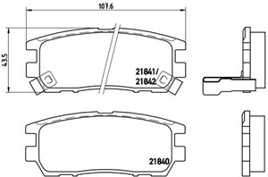 Jarrupalasarja, levyjarru, Taka-akseli, MITSUBISHI, AY060MT003, MB858463, MN102623, MR129579, MR205269, MR389571, MR389572, MR389628, MZ