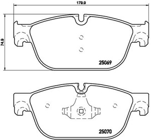Jarrupalasarja, levyjarru, Etuakseli, CITROËN C5 III, C5 Break III, C6, DS5, PEUGEOT 407, 407 Coupé, 407 SW, 508 I, 508 SW I, RCZ, 16118