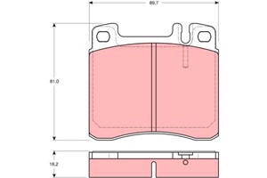 Jarrupalasarja, levyjarru, Etuakseli, MERCEDES-BENZ S-KLASS [W140], 002 420 03 20, 002420032005, 005 420 32 20, A 002 420 03 20, A 005 4