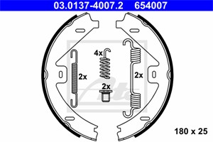 Jarrukenkäsarja, Taka-akseli, MERCEDES-BENZ, 005 420 36 20, A 005 420 36 20