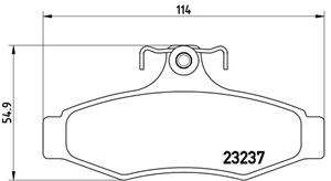 Jarrupalasarja, levyjarru, Taka-akseli, CHEVROLET,DAEWOO,MITSUBISHI,SSANGYONG, 96245179, 96253368, 96391892, AW346513, S4521001, S452100