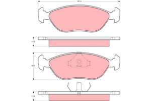 Jarrupalasarja, levyjarru, Etuakseli, VOLVO 440, 460, 480, 3344703, 33447038