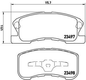 Jarrupalasarja, levyjarru, Etuakseli, DAIHATSU SIRION, YRV, 0449197201, 0449197201000, 0449197205, 0449197205000, 0449197212000, 0449197