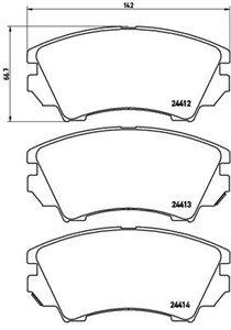 Jarrupalasarja, levyjarru, Etuakseli, BENTLEY,CHEVROLET,OPEL,SAAB,VAUXHALL, 10424274, 13237751, 1605186, 1605232, 1605265, 1605317, 1605