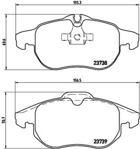 Jarrupalasarja, levyjarru, Etuakseli, CADILLAC,FIAT,OPEL,SAAB,VAUXHALL, 12765397, 12800120, 12803551, 1605088, 1605094, 1605098, 1605113