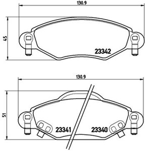 Jarrupalasarja, levyjarru, TOYOTA YARIS, 044650D010, 044650D040, 04465YZZCR, 04465YZZCRA, 04465YZZEM