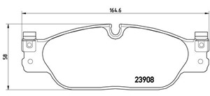 Jarrupalasarja, levyjarru, Etuakseli, DAIMLER SUPER EIGHT, JAGUAR S-TYPE II, XJ, C2C15990, C2C20686, C2C23786, CSC23786, XR830139, XR837