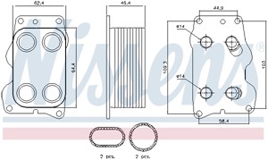 Öljynjäähdytin, moottoriöljy, CITROËN,FIAT,FORD,LANCIA,PEUGEOT,TOYOTA,VOLVO, 1103L3, 1103S4, 1103T3, 1232498, 1256739, 1363095, 1398669,