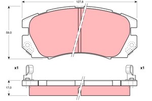 Jarrupalasarja, levyjarru, Etuakseli, SUBARU IMPREZA Kombi, IMPREZA Sedan, LEGACY I, LEGACY Kombi I, LEGACY OUTBACK, 26296AA040, 26296FA