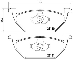 Jarrupalasarja, levyjarru, Etuakseli, AUDI,SEAT,SKODA,VW, 180698151, 180698151A, 180698151B, 18D698151, 1J0615115, 1J0698151, 1J0698151A