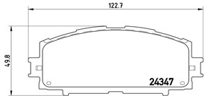 Jarrupalasarja, levyjarru, Etuakseli, TOYOTA YARIS, YARIS / VIOS Sedan, 0446552180, 0446552260, 0446562260, 3501140G08