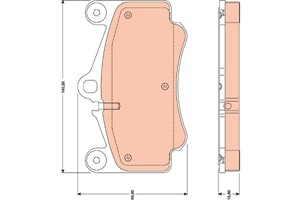Jarrupalasarja, levyjarru, Etuakseli, PORSCHE 911, 911 Cabriolet, 911 Targa, 996 351 949 11, 996 351 949 12, 997 351 949 02