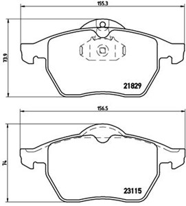 Jarrupalasarja, levyjarru, Etuakseli, CHEVROLET,OPEL,SAAB,VAUXHALL, 09198688, 12759808, 1605036, 1605912, 1605966, 1777990, 4478254, 477