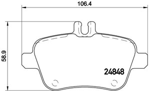 Jarrupalasarja, levyjarru, Taka-akseli, MERCEDES-BENZ, 0064202320, 0064207920, 0074209420, A0064202320, A0064207920, A0074209420