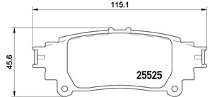 Jarrupalasarja, levyjarru, Taka-akseli, LEXUS GS, IS III, RC, 0446630280, 0446630281, 0446630290, 0446630310, 0446630311, 044663031179,