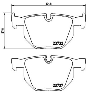Jarrupalasarja, levyjarru, Taka-akseli, BMW 5 [E60], 5 Touring [E61], 6 [E63], 6 Cabriolet [E64], 34212339276, 34212339277, 34212339278,