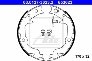 Jarrukenkäsarja, Taka-akseli, CHRYSLER,CITROËN,JEEP,LANCIA,MITSUBISHI,PEUGEOT, 0 5191 215AA, 0 5191 215AB, 16 062 952 80, 4800A002, 4800