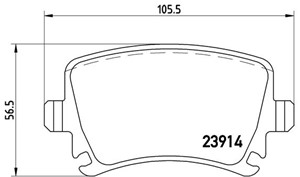 Jarrupalasarja, levyjarru, Taka-akseli, AUDI,SEAT,SKODA,VW, 1K0698451, 1K0698451D, 1K0698451F, 1K0698451G, 1K0698451H, 1K0698451P, 3C069