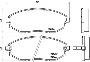Jarrupalasarja, levyjarru, Etuakseli, CHEVROLET EPICA, 5520086Z00, 93723738, 96475027, 96496765, 96952179