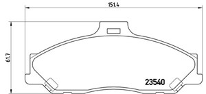 Jarrupalasarja, levyjarru, Etuakseli, FORD RANGER, MAZDA B-SERIE, BT-50 Flak/chassi, BT-50 Pick-up, 2M342001EA, 2M342001FA, 3668591, 389