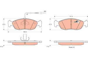 Jarrupalasarja, levyjarru, Etuakseli, CITROËN,PEUGEOT, 4251 03, 4251 21, 4251 22, 4253 04, 4253 15, 4253 16, 4254 50