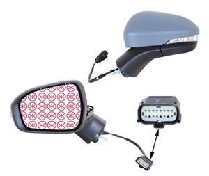 Taustapeili, Vasen, FORD MONDEO Halvkombi V, MONDEO Sedan V, MONDEO Turnier V, 2 004 038, 2178319, 5 256 463, 5 320 249