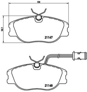 Jarrupalasarja, levyjarru, Etuakseli, ALFA ROMEO 164, FIAT CROMA, LANCIA DELTA I, THEMA, 0060760106, 0060760121, 60735630, 60743417, 607