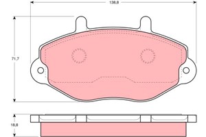Jarrupalasarja, levyjarru, FORD TRANSIT Buss, TRANSIT Flak/chassi, TRANSIT Skåp, TRANSIT TOURNEO Buss, 5028764, 6197739, 6965580, 701820