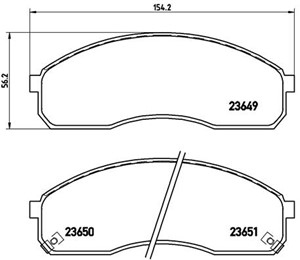 Jarrupalasarja, levyjarru, Etuakseli, KIA CARNIVAL I, CARNIVAL II, PREGIO Buss, PREGIO Skåp, 0K56A3323Z, 0K56B3323ZA, 0K72G3328Z, 0K75A3