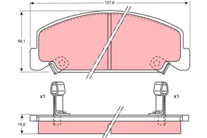 Jarrupalasarja, levyjarru, Etuakseli, HONDA ACCORD II, ACCORD Aerodeck III, ACCORD Hatchback II, CIVIC Shuttle II, 064A5-SA6-670, 45022-