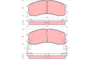 Jarrupalasarja, levyjarru, Etuakseli, FORD USA,MAZDA, 3401278, E92Z2001A, E92Z2001B, F32Z2001A, G211-33-28Z, GAYA3323Z, GJ21-33-28Z A, G