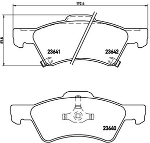 Jarrupalasarja, levyjarru, Etuakseli, CHRYSLER RAM VAN Van, VOYAGER IV, VOYAGER VAN IV, DODGE CARAVAN, 05019803AA, 05019804AA, 05101857A
