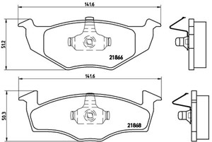 Jarrupalasarja, levyjarru, Etuakseli, SEAT,VW, 1H0698151B