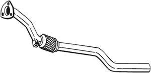 Pakoputki, Keskellä, AUDI,SKODA,VW, 3B0253301H, 8D0253301CB, 8D0253301CH, 8D0253301Q