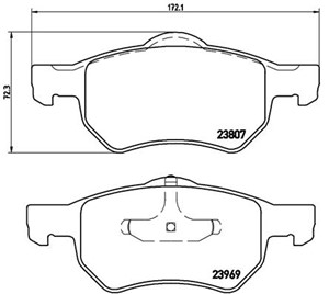 Jarrupalasarja, levyjarru, Etuakseli, CHRYSLER RAM VAN Van, VOYAGER IV, VOYAGER / GRAND VOYAGER III, VOYAGER VAN IV, 05015365AA, 0507221