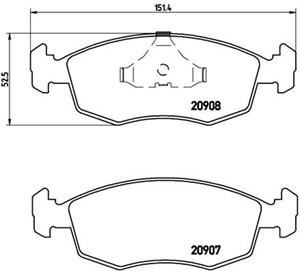 Jarrupalasarja, levyjarru, Etuakseli, FORD, 1629697, 1647730, 5020817, 5023998, 6127527, 6128158, 6136892, 6184115, 6500951, 6704269, 83