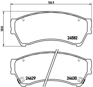 Jarrupalasarja, levyjarru, Etuakseli, MAZDA 6 Hatchback, 6 Kombi, 6 Sedan, 6E5Z2001A, 6E5Z2001B, 6E5Z2001C, 6U2Z2V001D, 9E5Z2001A, G3YA3