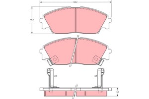 Jarrupalasarja, levyjarru, Etuakseli, HONDA CIVIC Hatchback IV, CIVIC Sedan IV, CIVIC Shuttle II, CONCERTO, CRX II, PRELUDE III, 45022-S