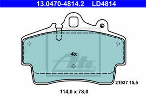 Jarrupalasarja, levyjarru, Etuakseli, PORSCHE BOXSTER, CAYMAN, 986 351 939 11, 986 351 939 13, 986 351 939 15, 987 351 939 02, 987 351 9