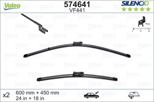 Pyyhkijänsulka, Edessä, KIA,VW,FIAT,SKODA,HYUNDAI,ALFA ROMEO,LANCIA,PEUGEOT, 1610670580, 1610672680, 1611631080, 1T1998002A, 2K1955425C,