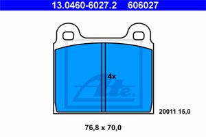 Jarrupalasarja, levyjarru, Etuakseli, ALFA ROMEO,FORD,MERCEDES-BENZ,OPEL,VW, 000 420 66 20, 000 420 67 20, 000 586 06 42, 000 586 29 42,