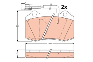 Jarrupalasarja, levyjarru, Etuakseli, CHRYSLER VIPER, VIPER Convertible, LANCIA DELTA I, 0000009944338, 4720986, 4728999, 4897218AB, 589