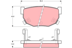 Jarrupalasarja, levyjarru, Etuakseli, Taka-akseli, NISSAN 200SX Coupé, 300ZX, CEDRIC Hardtop, 44060-01P90, 44060-35F90, 44060-35F91, 440